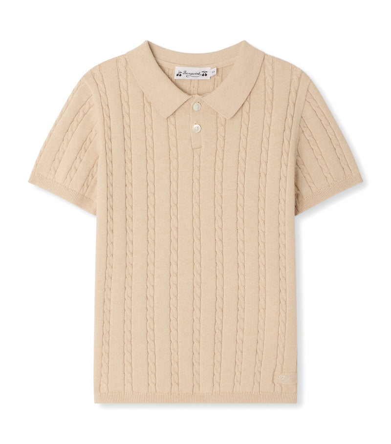Bonpoint cotton-cashmere polo shirt 10-14 years - British product