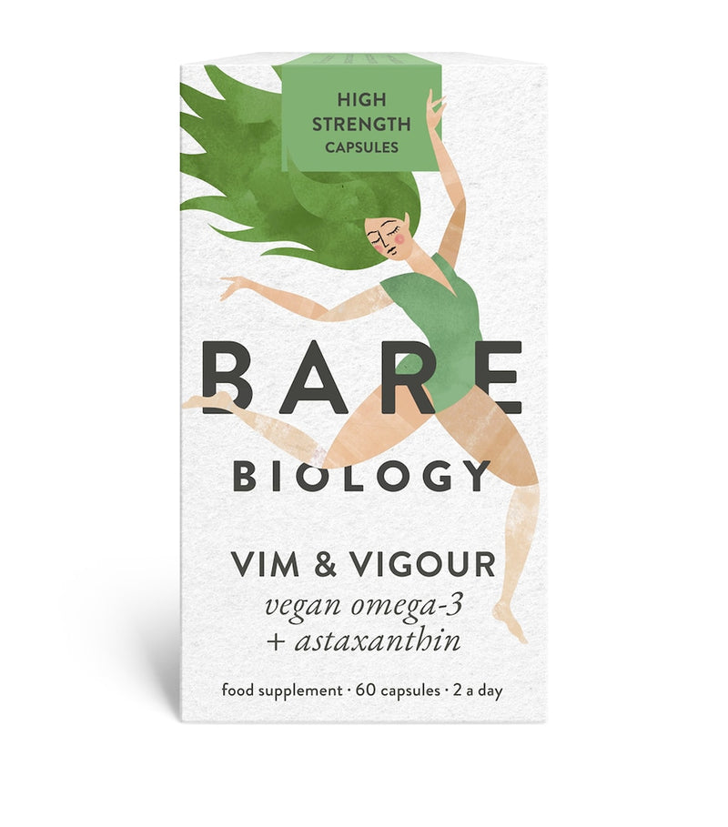 Bare Biology Vim & Vigour omega-3 capsules 60 ct, UK version