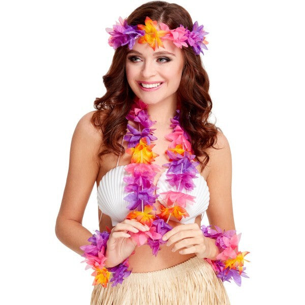 Smiffys Hawaiian costume set 4 piece - British product