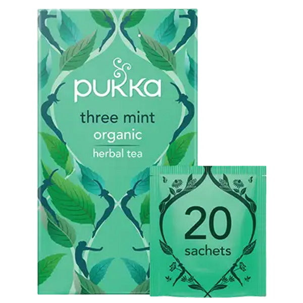 Pukka Herbs Three Mint Organic Herbal Tea - 20 Teabags