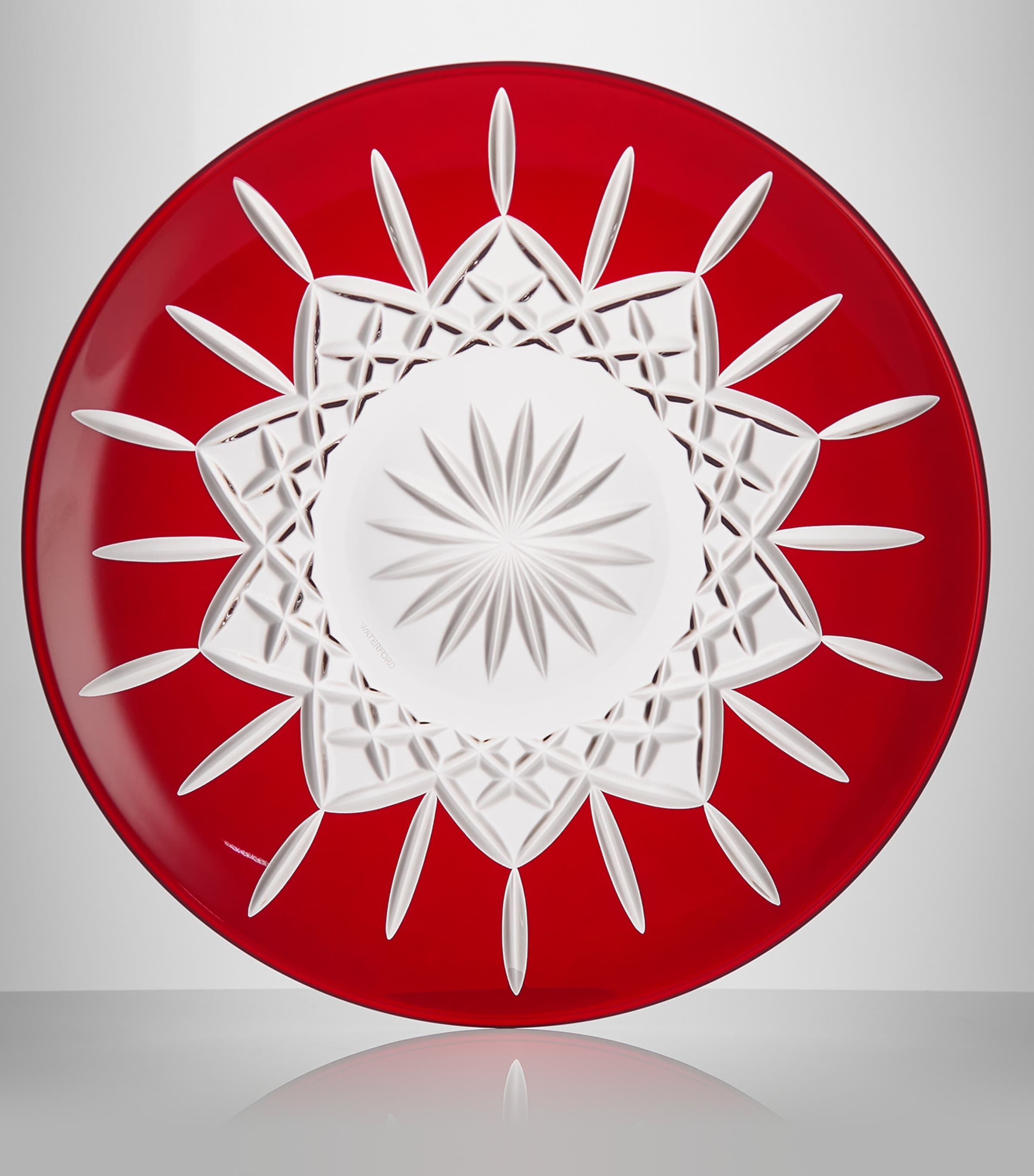 Waterford Lismore Red decorative crystal plate 30cm (British brand)