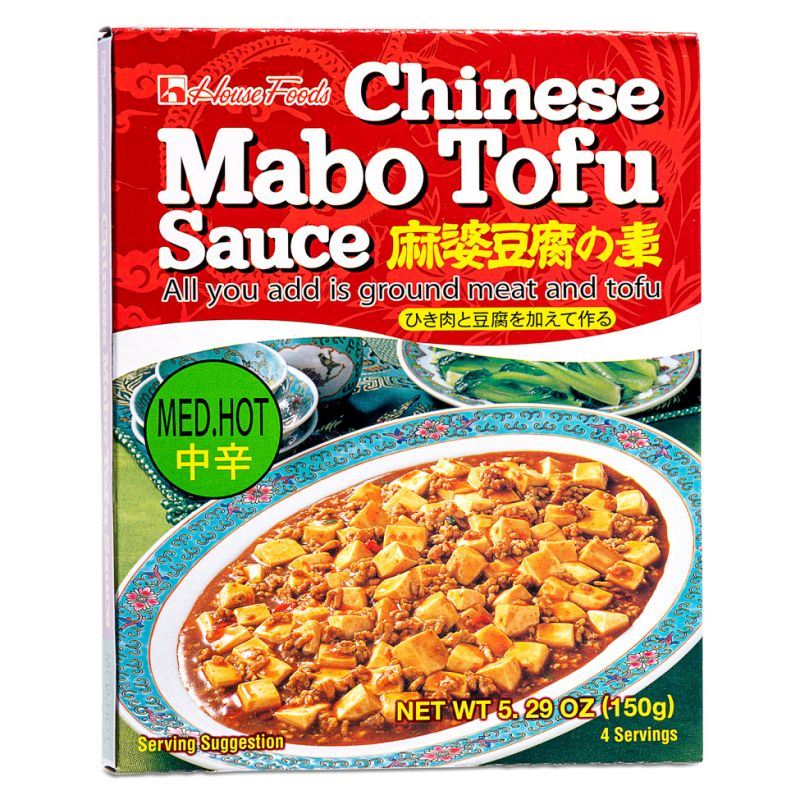 House Foods mabo tofu sauce medium hot 150g, imported from the UK