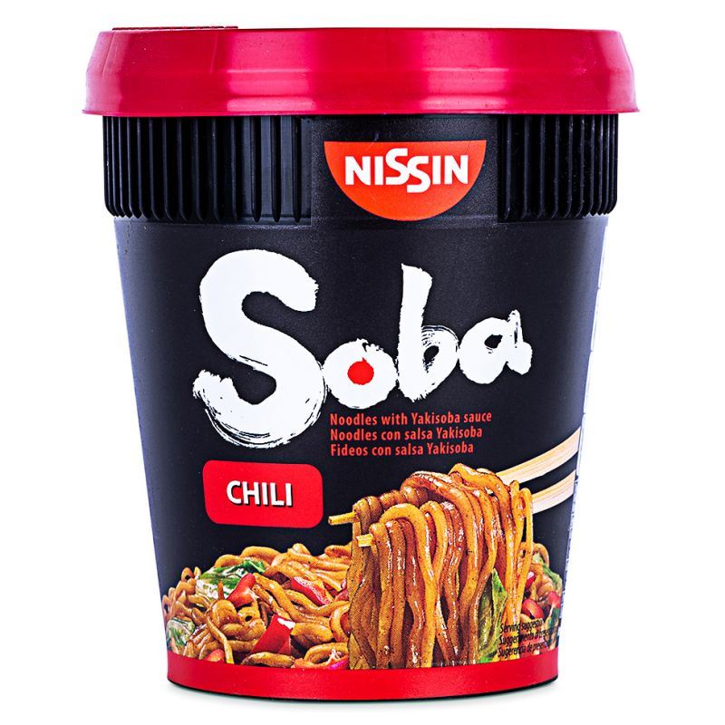 Nissin chilli soba cup noodles, imported from the UK