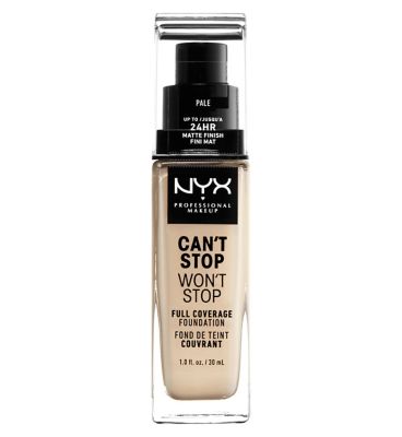 NYX Professional Makeup, Can't Stop Won't Stop Full Coverage Foundation Vegetarian & Vegan Boots PALE  