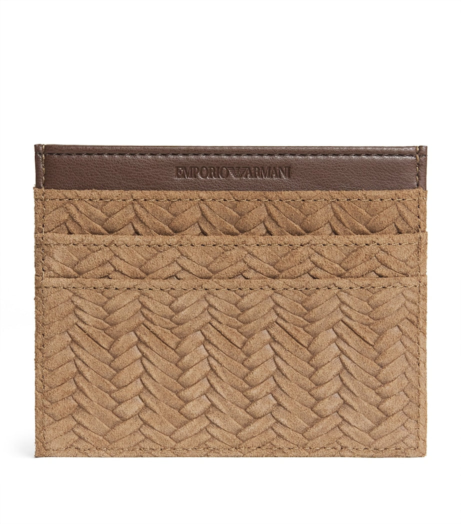 Emporio Armani suede embossed card holder - British product