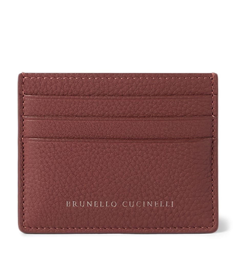 Brunello Cucinelli leather card holder 8.5x10cm, imported from the UK