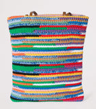 Miu Miu crochet tote bag multicolour cotton leather handles, UK version