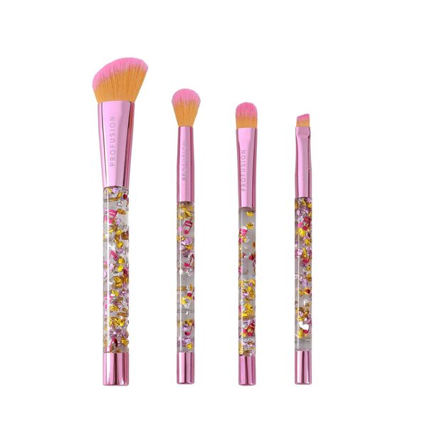 Profusion Cosmetics It's a Vibe | 4 PC Face & Eye Brush Set GOODS Superdrug   