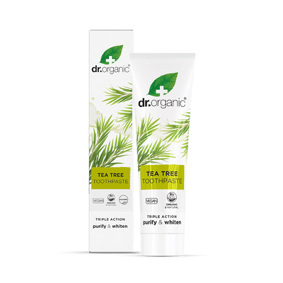 Holland & Barrett Dr Organic Tea Tree Toothpaste Lemon Mint Natural 100ml- Buy online at McGrocer