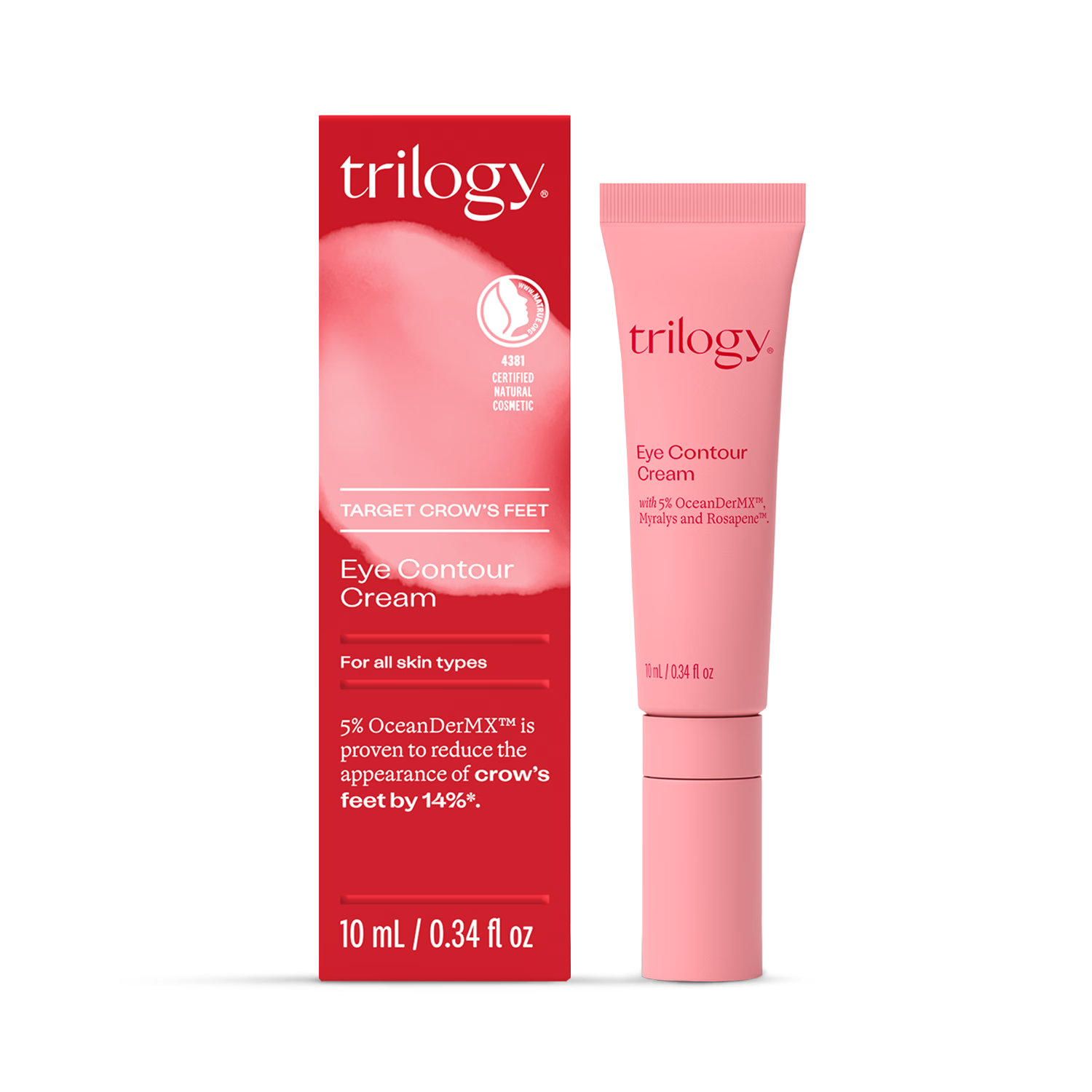 Trilogy Certified Natural Gel Cream Eye Contour 10ml (British brand)