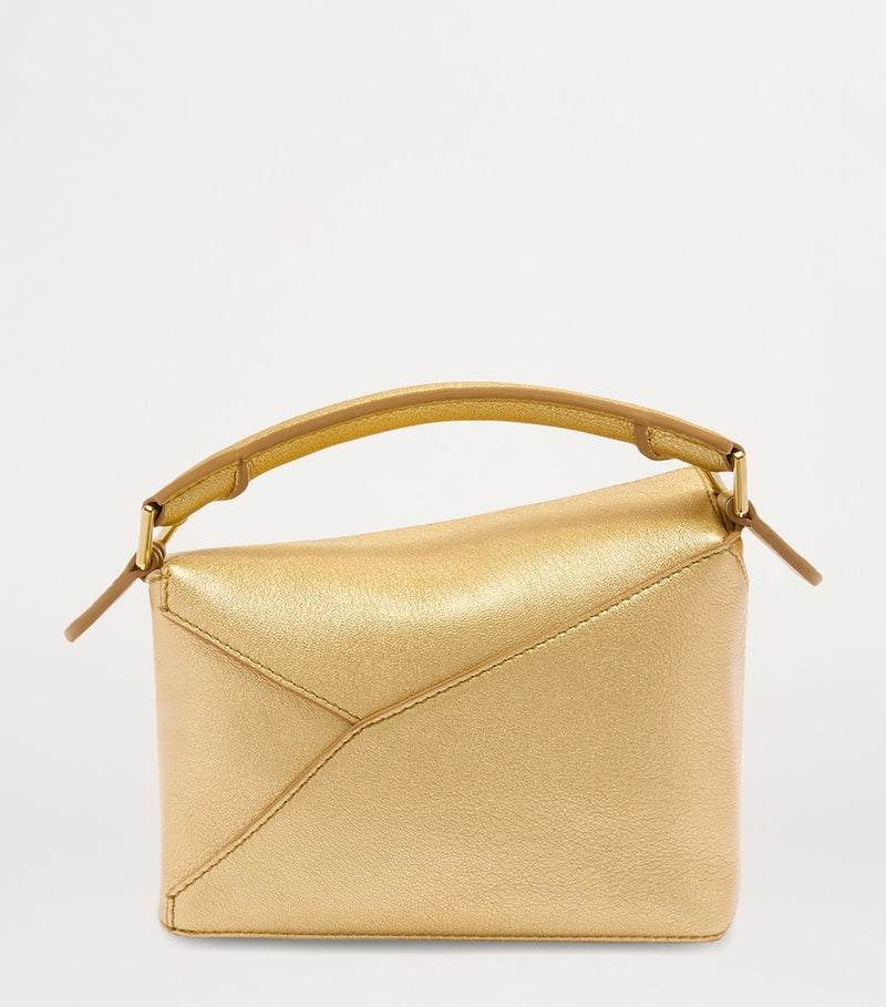 LOEWE mini metallic leather Puzzle top-handle bag, UK version