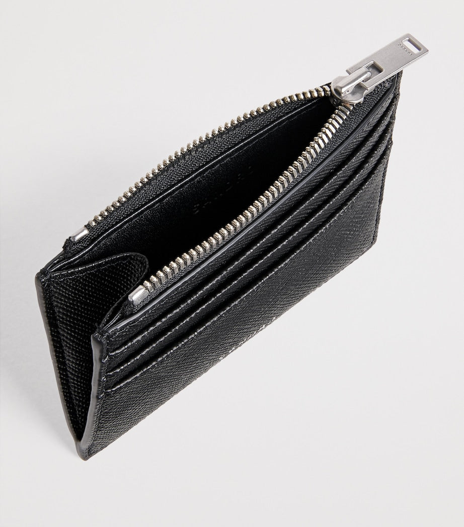 Sandro Paris leather card holder with card slots and coin purse, UK version