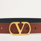 Valentino Garavani VLogo Signature leather belt 3cm, imported from the UK