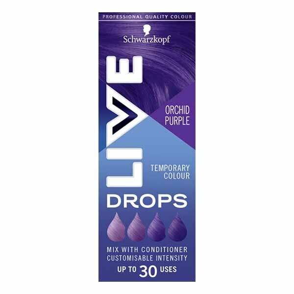 LIVE Drops Semi-Permanent Orchid Purple Hair Dye 30ml GOODS Superdrug   