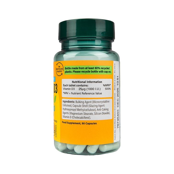 Holland & Barrett Vegan Vitamin D 1000 I.U 25ug 90 Capsules GOODS Holland&Barrett   