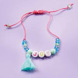Totum letter bracelet craft kit with beads and tassels (British brand)