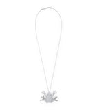 LOEWE rope frog necklace silver-tone braided brass, imported from the UK