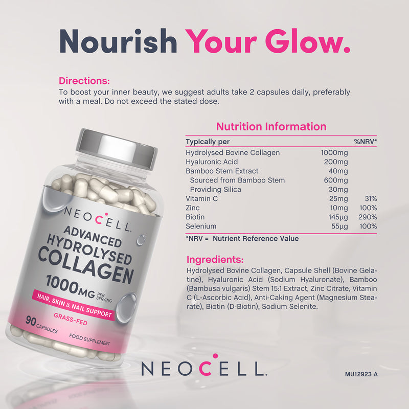 Neocell Advanced Collagen 1000mg 90 Capsules (British brand)