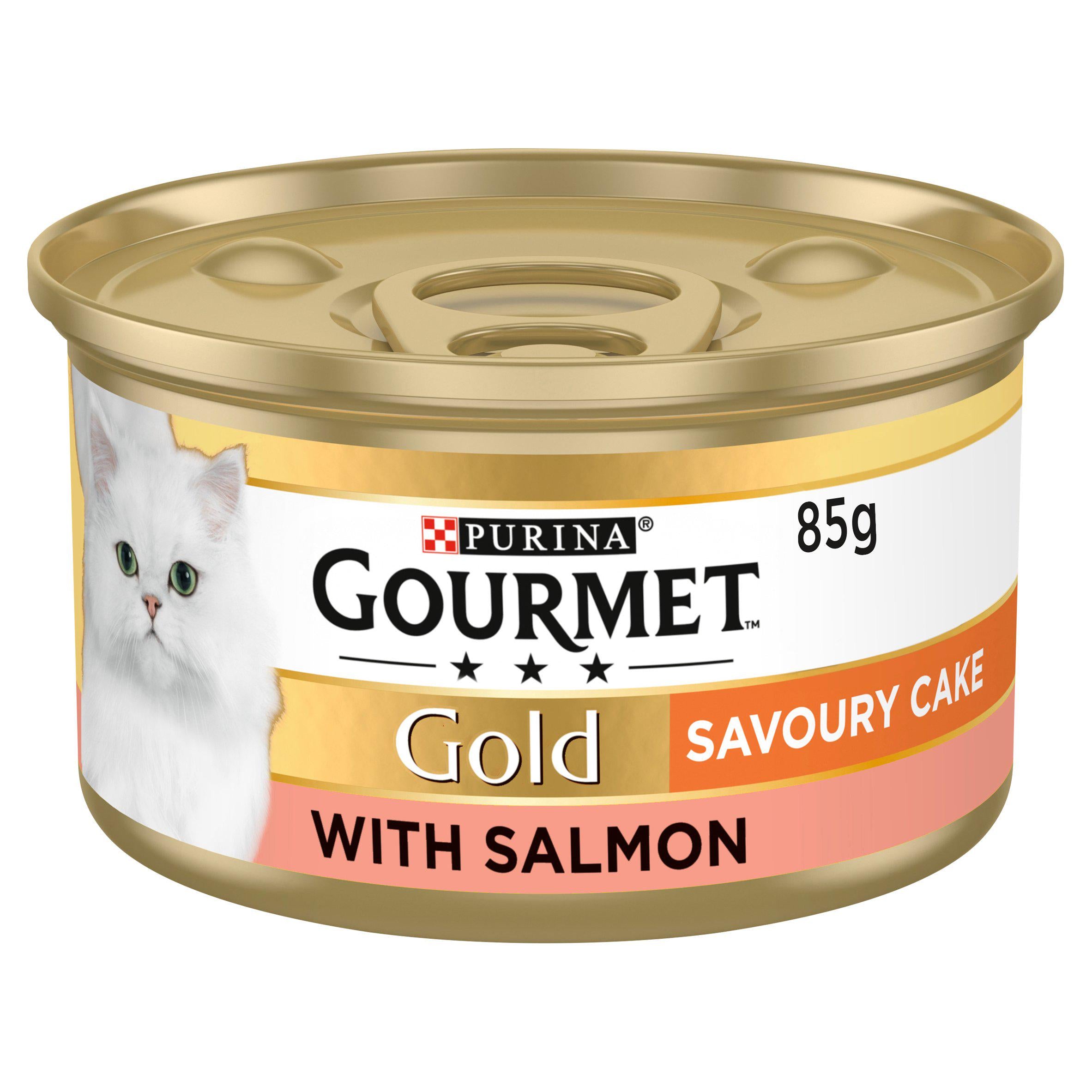 Gourmet Gold Tinned Cat Food Savoury Cake Salmon 85g GOODS Sainsburys   