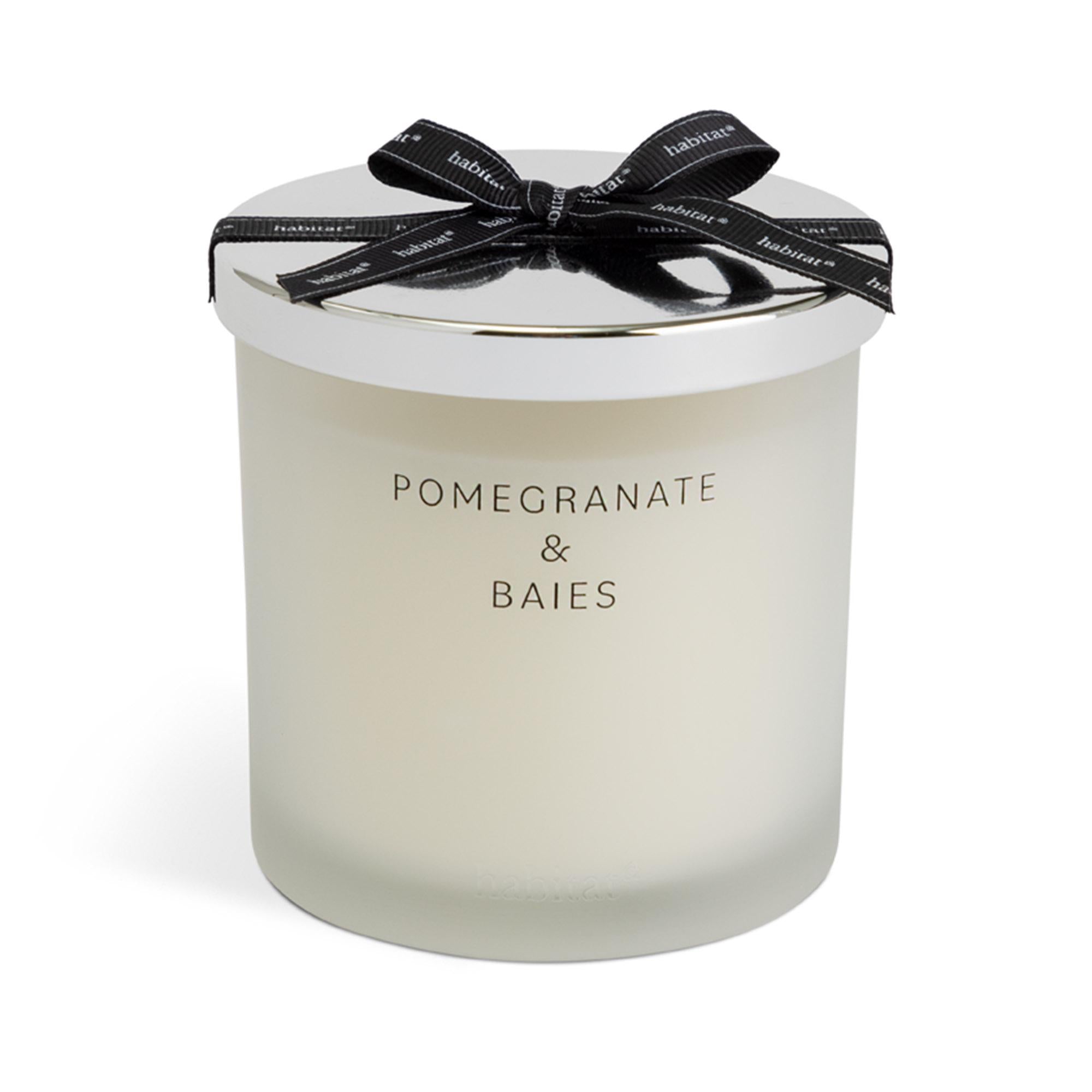 Habitat Large Candle with Lid - Pomegranate & Baies GOODS Sainsburys   