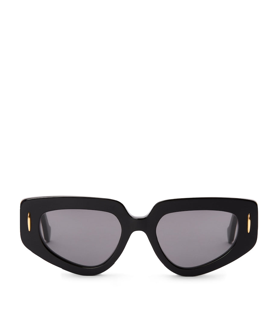 LOEWE butterfly screen sunglasses oversized acetate frames gold-tone monogram - British product