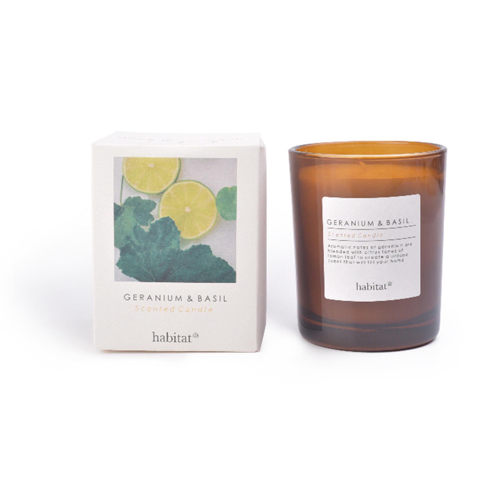 Habitat Scented Boxed Candle - Geranium & Basil GOODS Sainsburys   