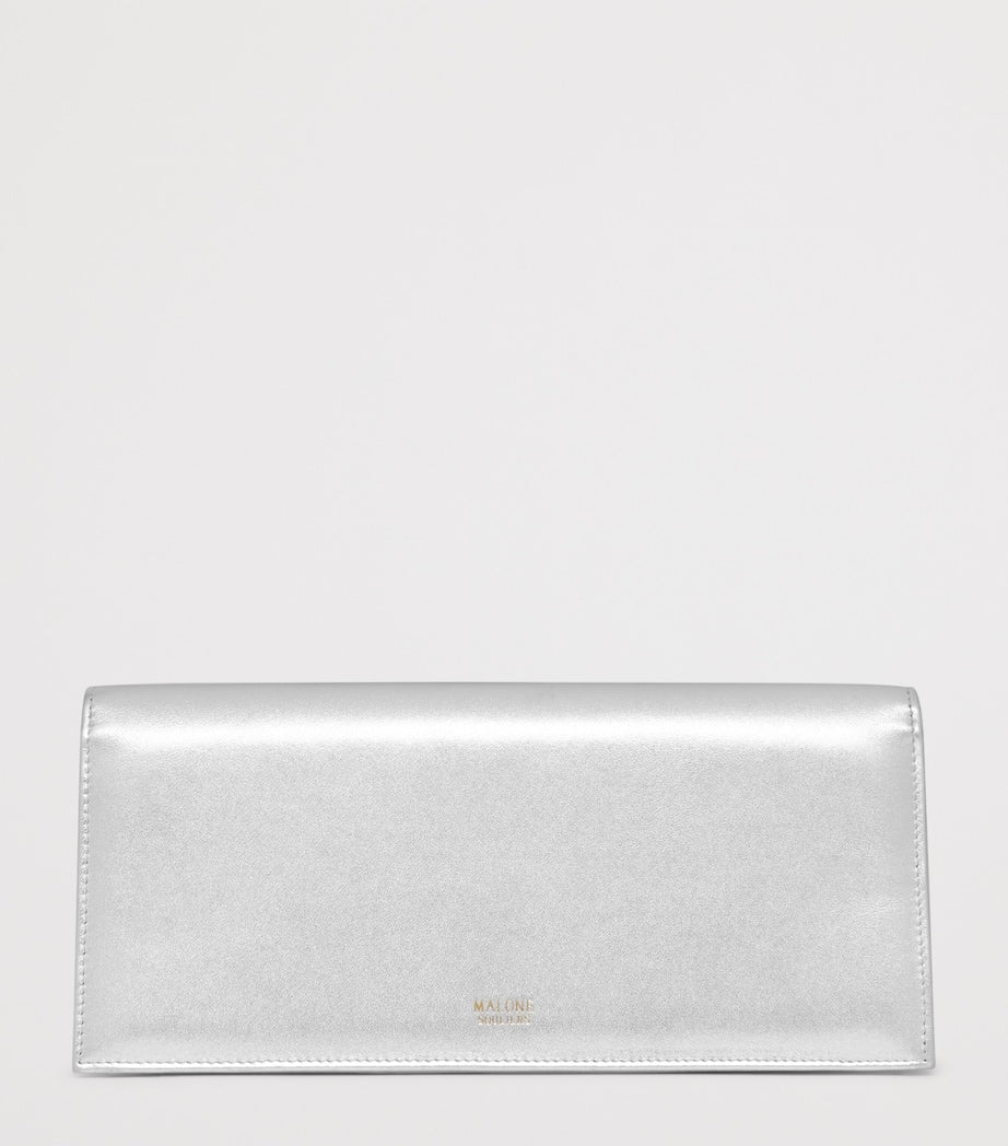 Malone Souliers Vivien metallic leather clutch bag - British product