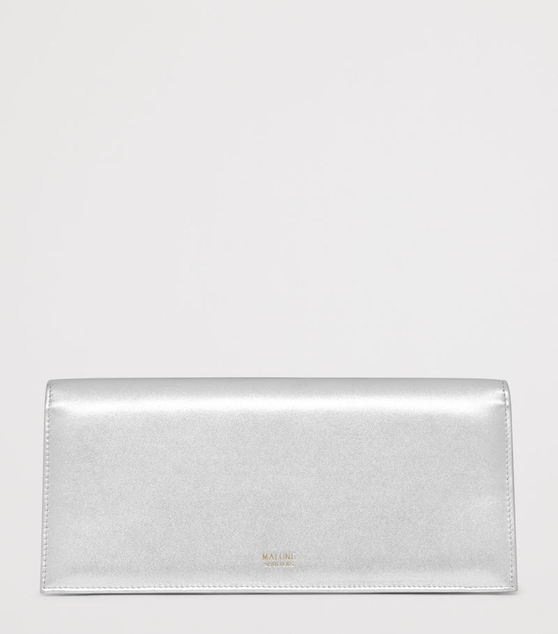 Malone Souliers Vivien metallic leather clutch bag - British product