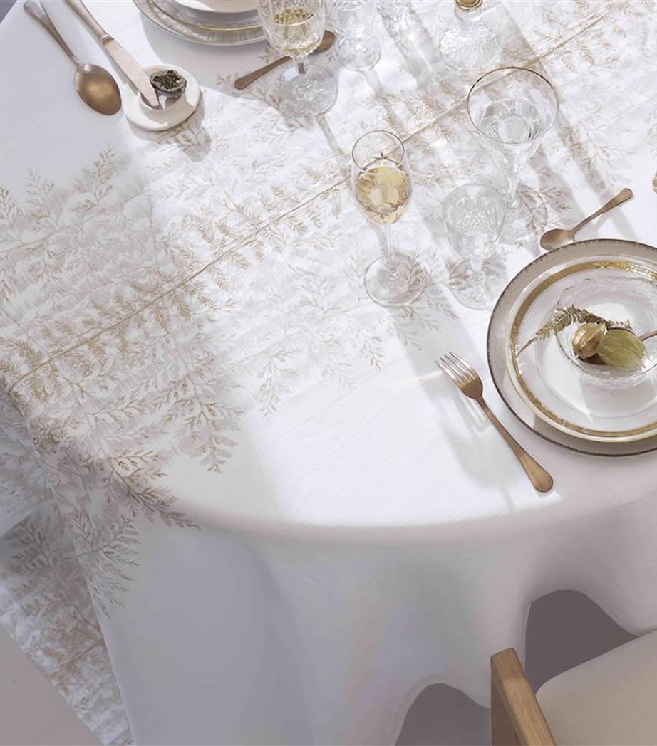 Alexandre Turpault linen tablecloth Fossile 170cm x 250cm, UK version