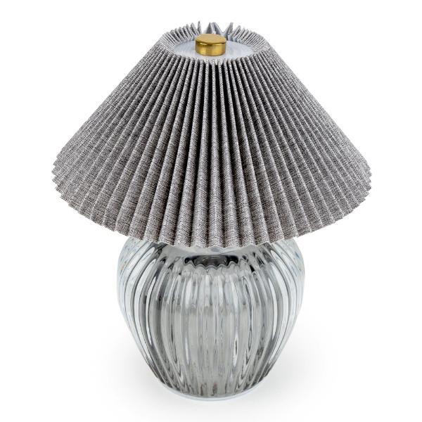 Candlelight LED table lamp with pleated shade - British product