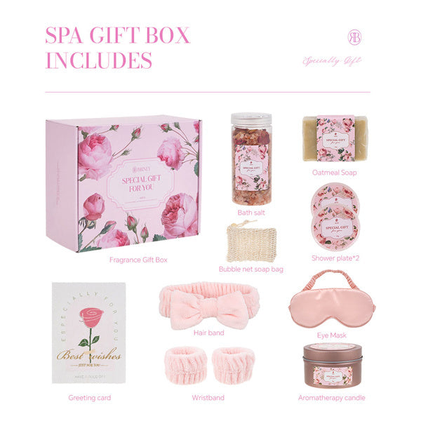 Livingandhome rose-scented self-care gift set - British product