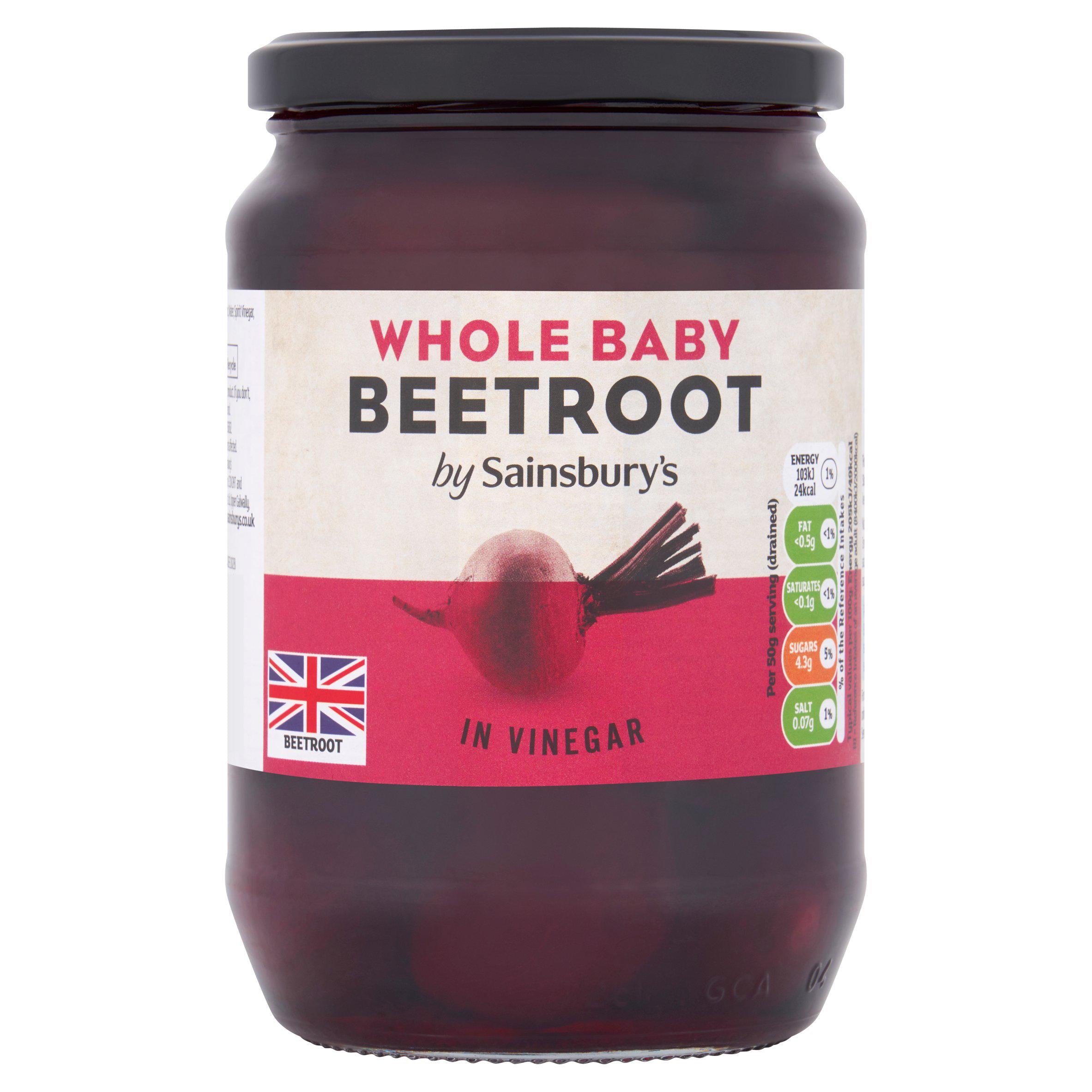 Sainsbury's Whole Baby Pickled Beetroot in Vinegar 710g (462g*) Pickled food Sainsburys   