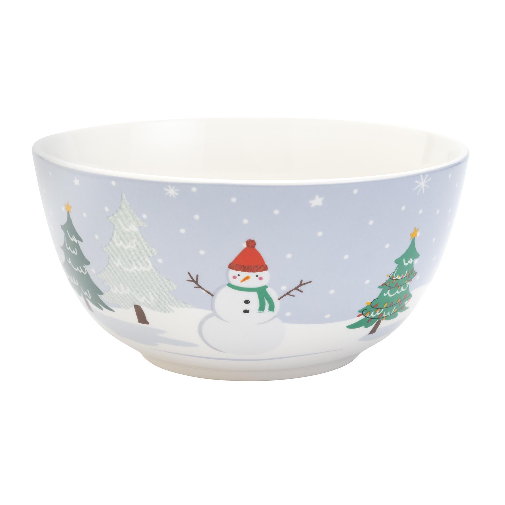 Home Santa & Reindeer Decal Cereal Bowl GOODS Sainsburys   