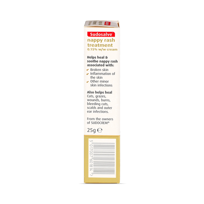 Sudosalve nappy rash cream 25g, imported from the UK