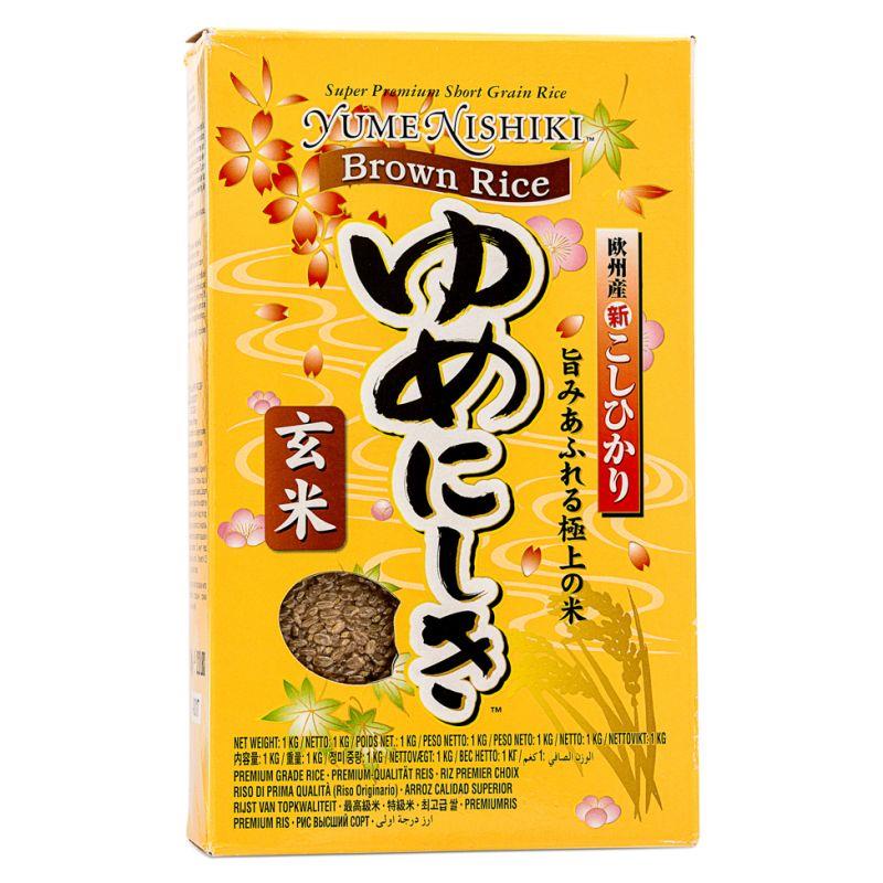 Yume Nishiki super premium short grain brown rice 1kg (British brand)
