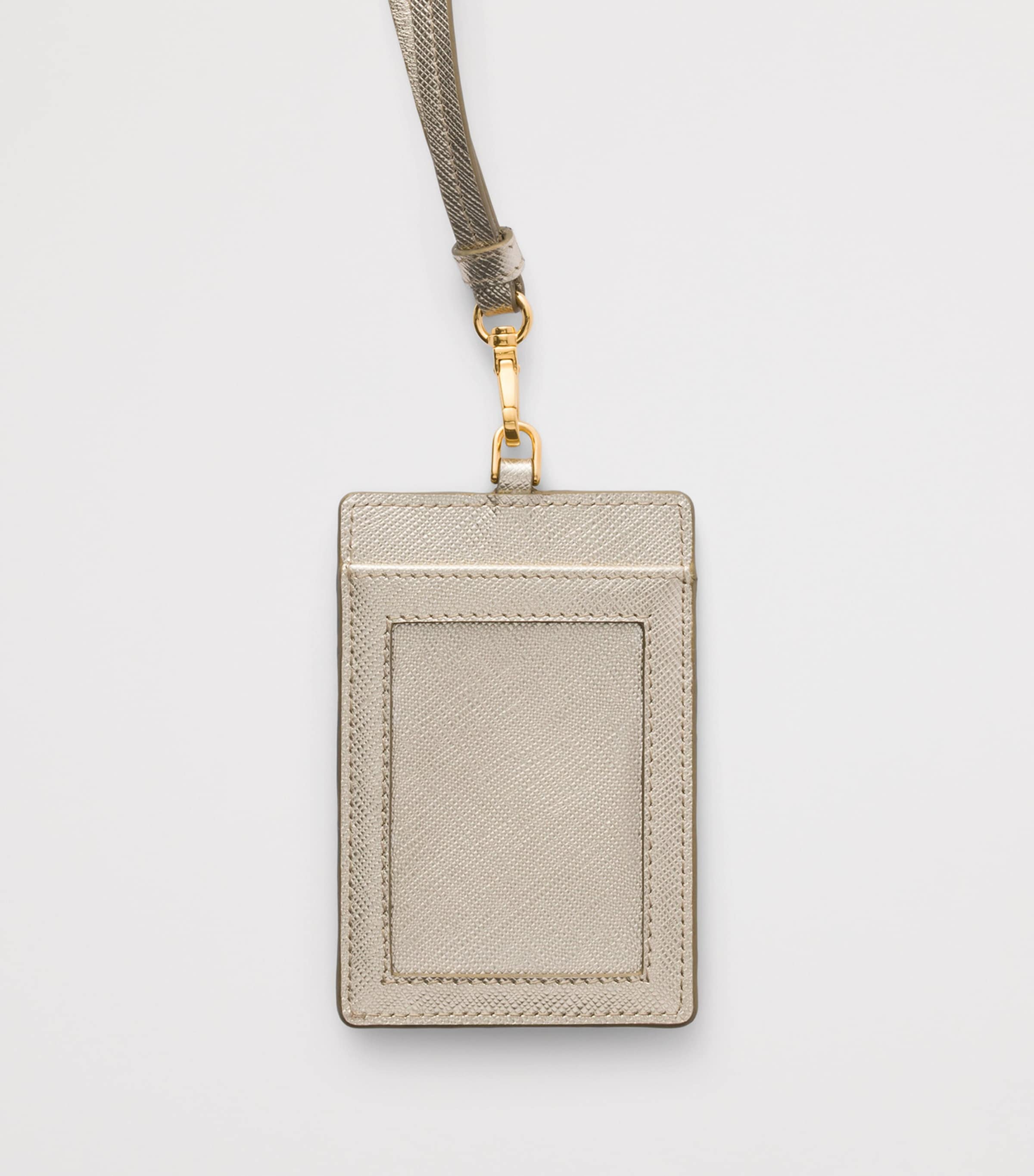 Prada Saffiano leather badge holder, imported from the UK