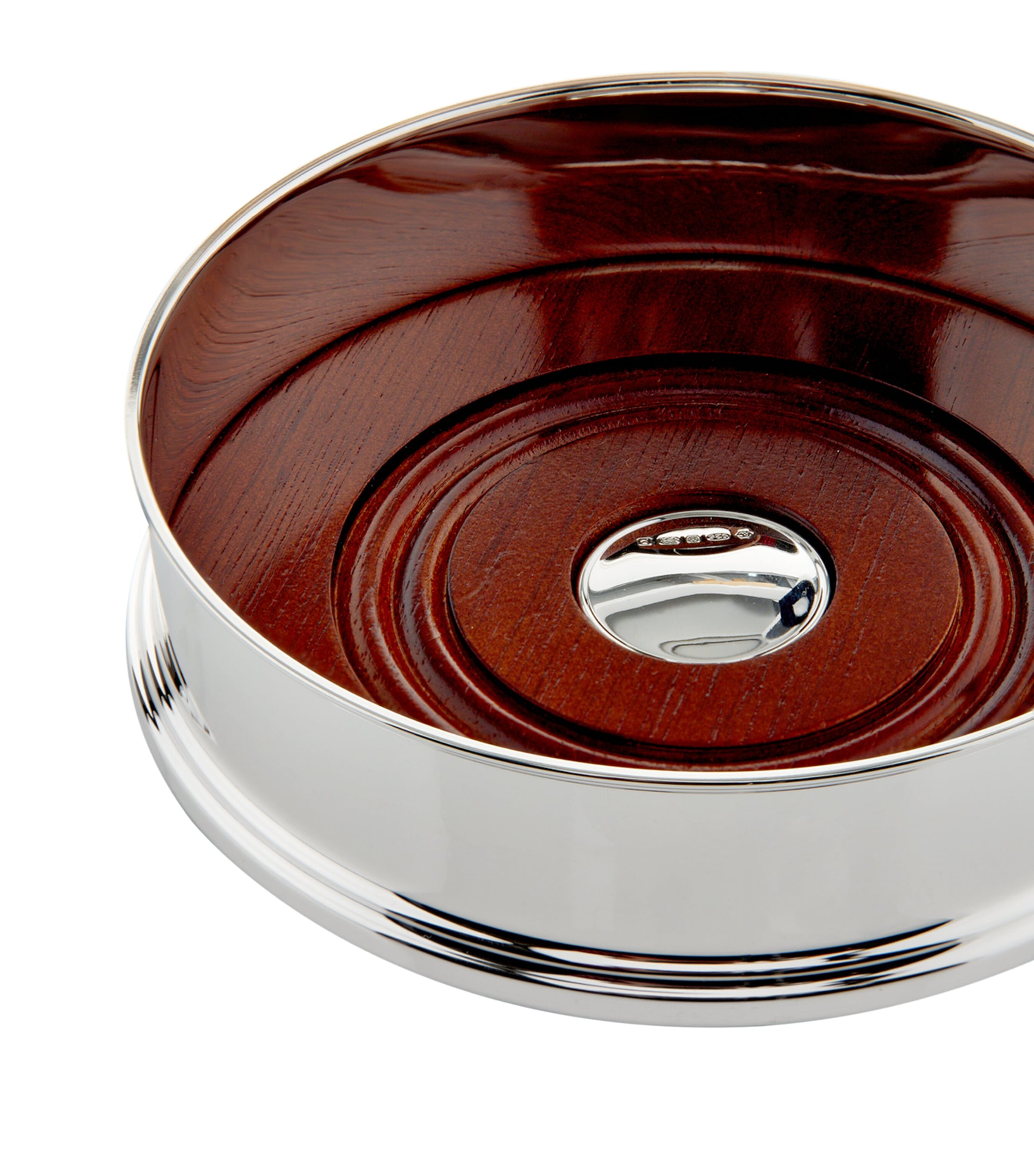 Carrs sterling silver straight bottle coaster 5 inch - British product