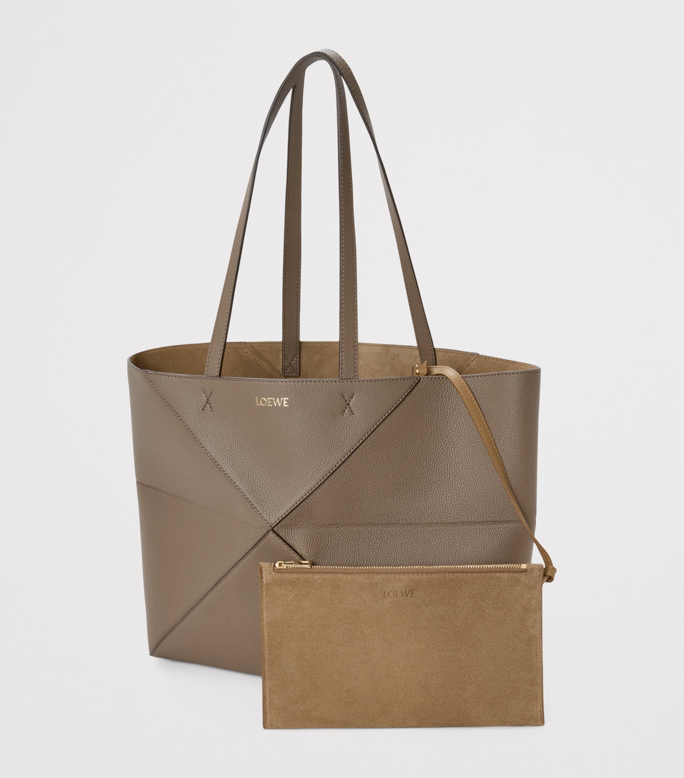 LOEWE Puzzle Tote leather bag with origami lines - British product