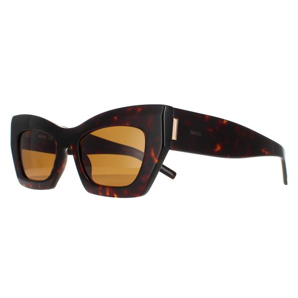 Hugo Boss cat eye women's sunglasses brown acetate (British brand)
