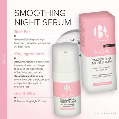 Superdrug B. Nattlig Utjevnende Ansiktsserum 30ml - Kjøp online hos McGrocer