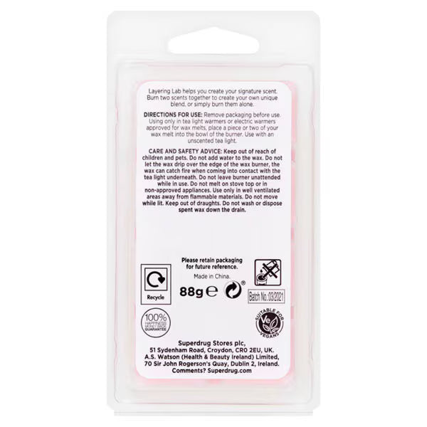 DNR Layering Lab exotic wax melts, UK version