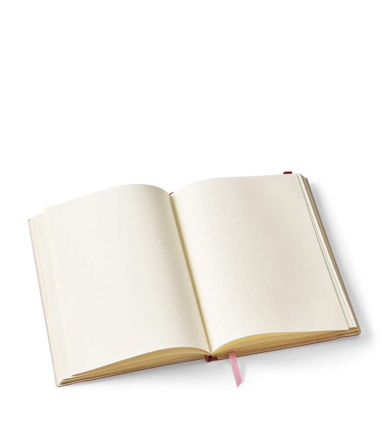 Aspinal Of London grained leather bound A5 notebook - British product