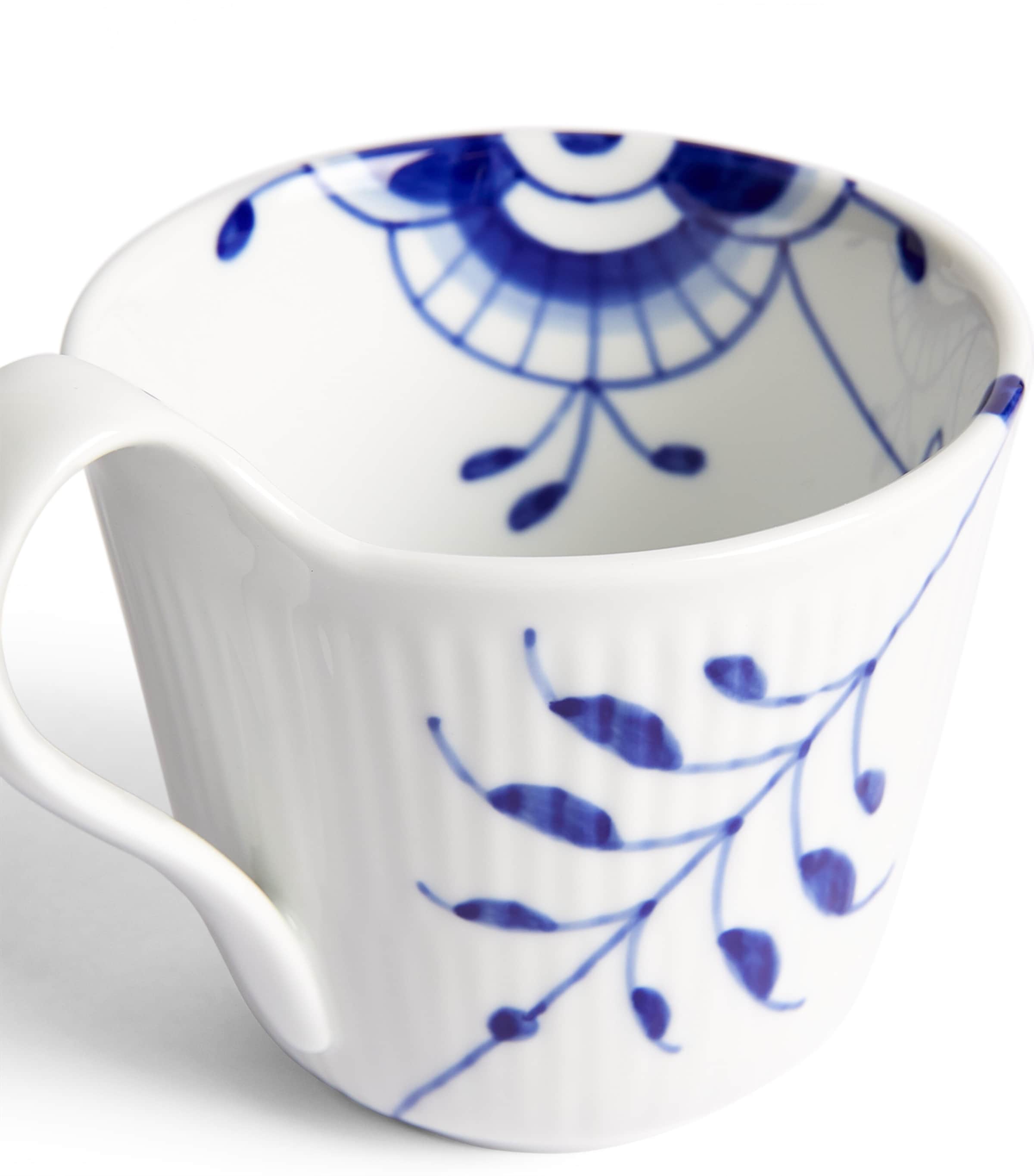 Royal Copenhagen Blue Fluted Mega High-Handle Mug 330ml, imported from the UK