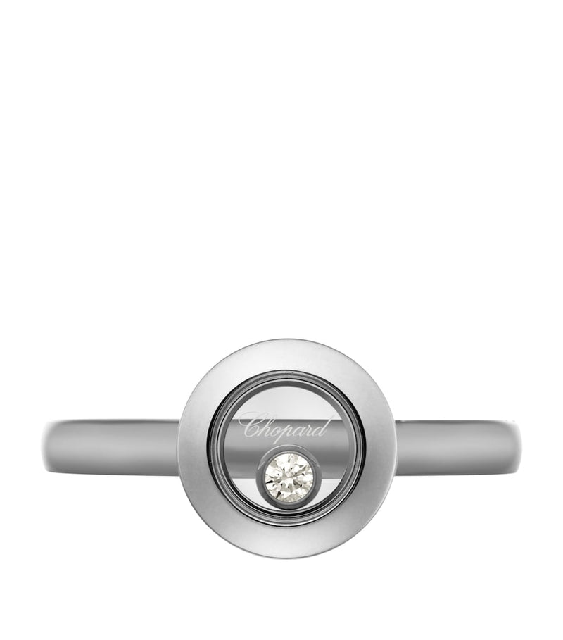 Chopard Happy Diamonds white gold ring with diamond, imported from the UK