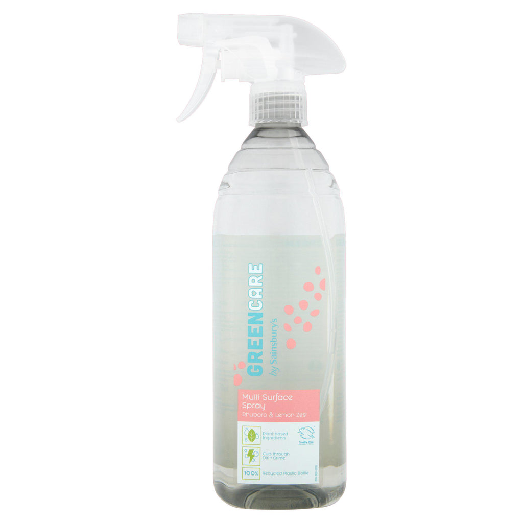 Sainsbury's Greencare Multi Surface Spray Rhubarb & Lemon Zest 750ml