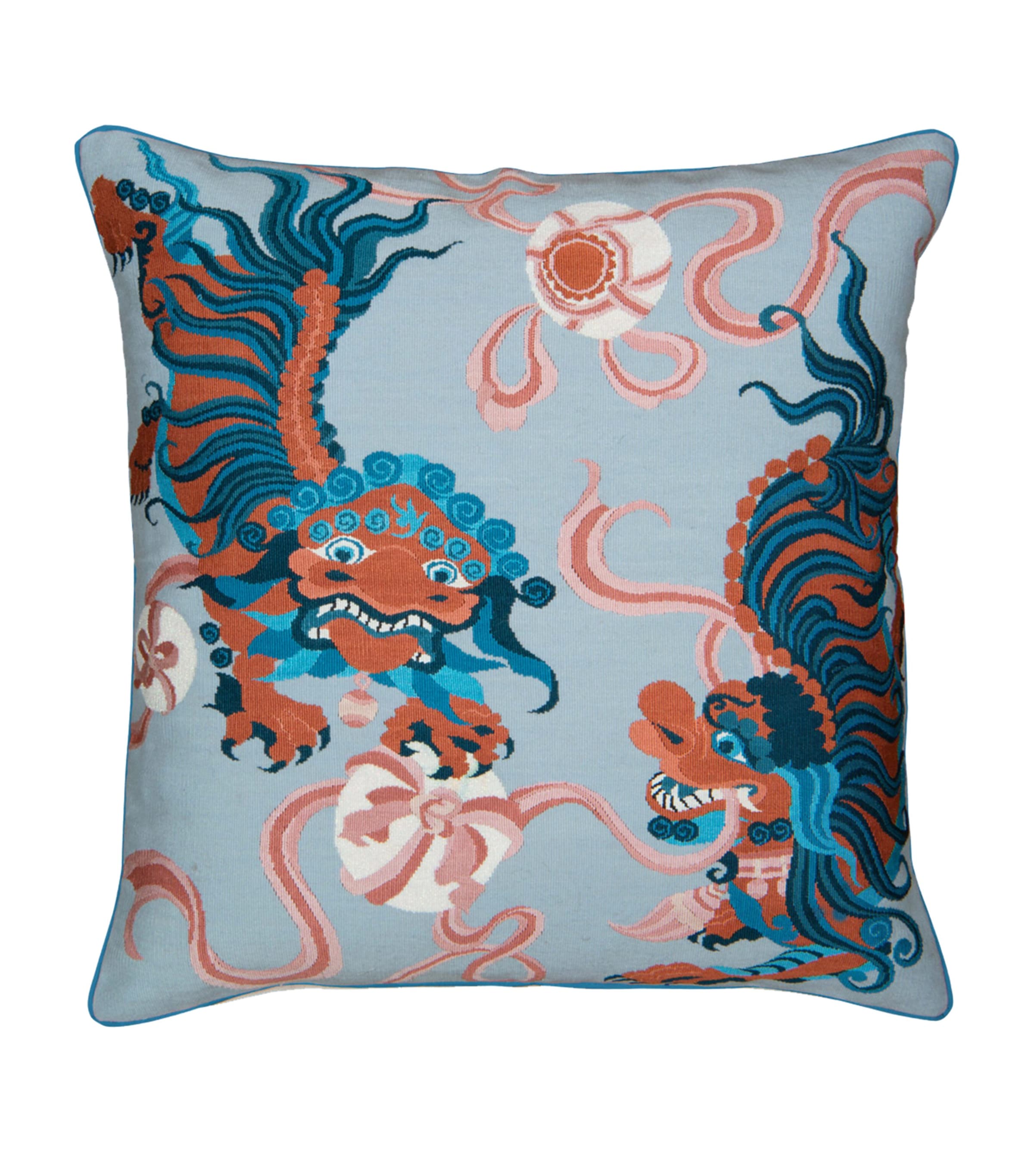 The Rug Company Guo Pei Lion Dance Cushion 56cm x 56cm (British brand)