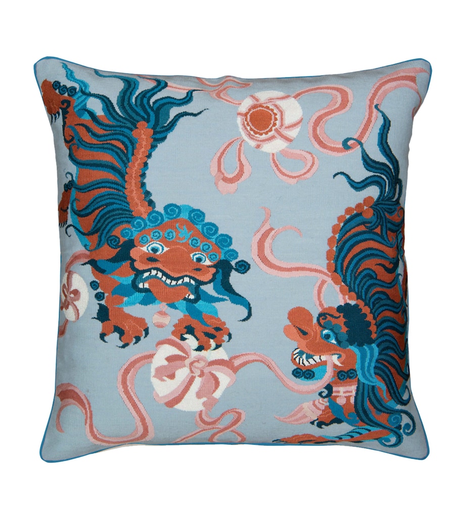 The Rug Company Guo Pei Lion Dance Cushion 56cm x 56cm (British brand)