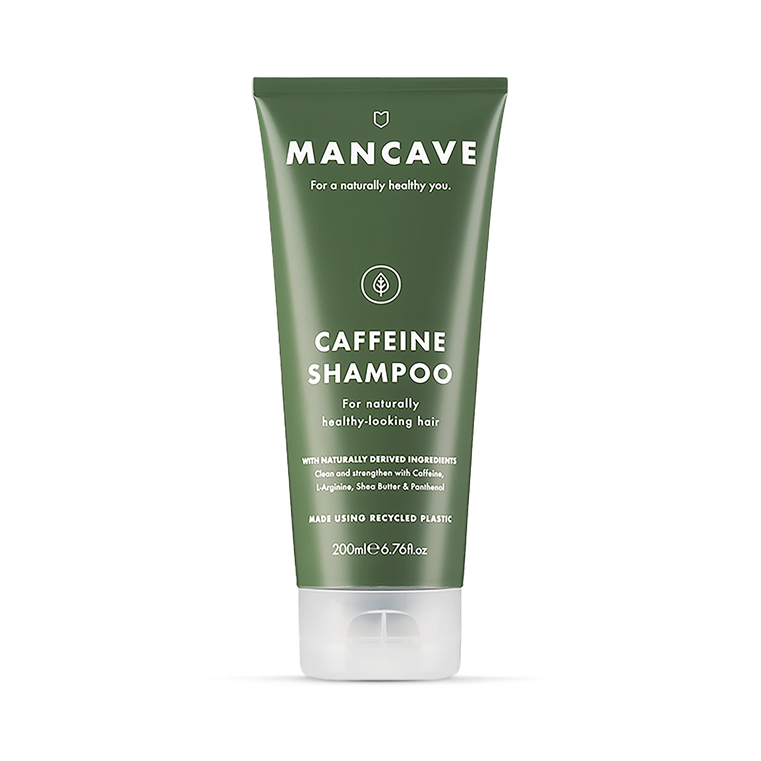 ManCave Caffeine Shampoo bottle 200ml, imported from the UK
