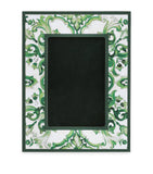 Dolce&Gabbana Casa lacquered wood photo frame with Verde Maiolica print 6.7 x 8.7 inches - British product