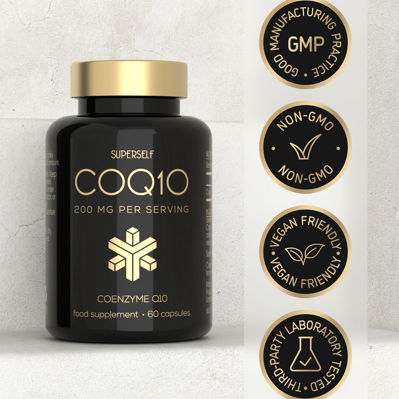 SuperSelf CoQ10 coenzyme Q10 200mg 60 capsules - British product